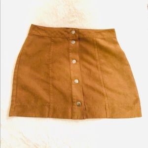 Suede Button Up skirt